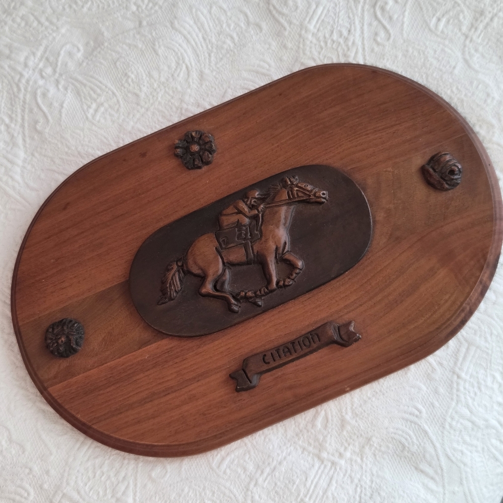 Horse Racing Plaque Citation Triple Crown Winner